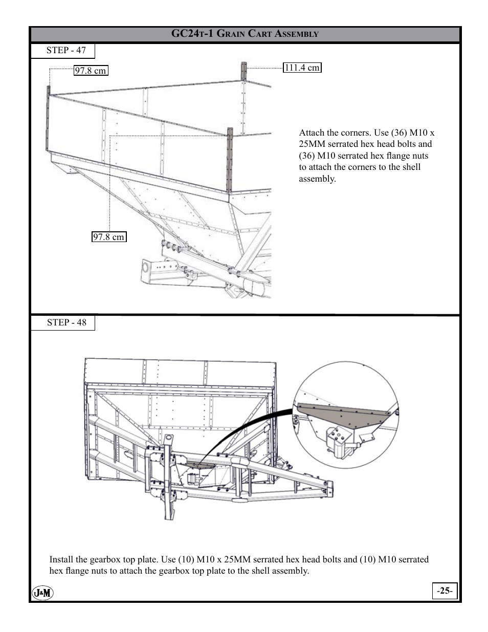 J&M GC-24T Assembly User Manual | Page 25 / 52