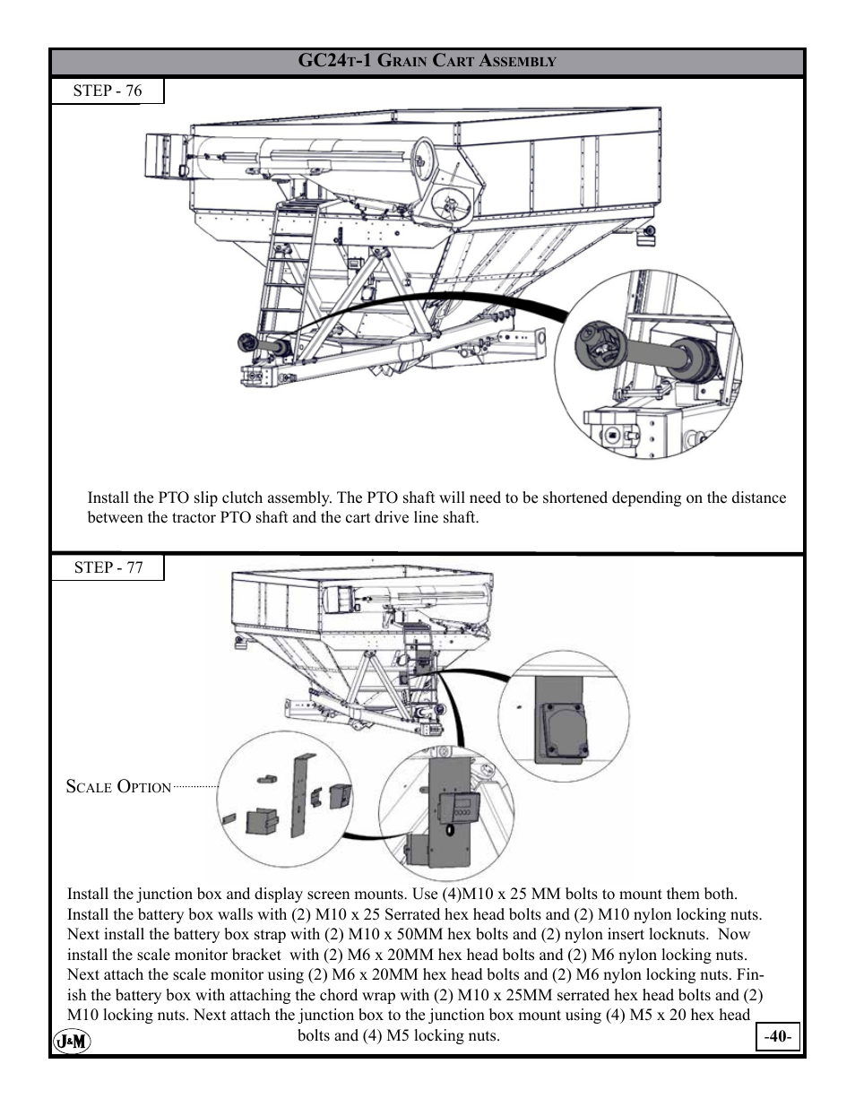 J&M GC-24T Assembly User Manual | Page 40 / 52