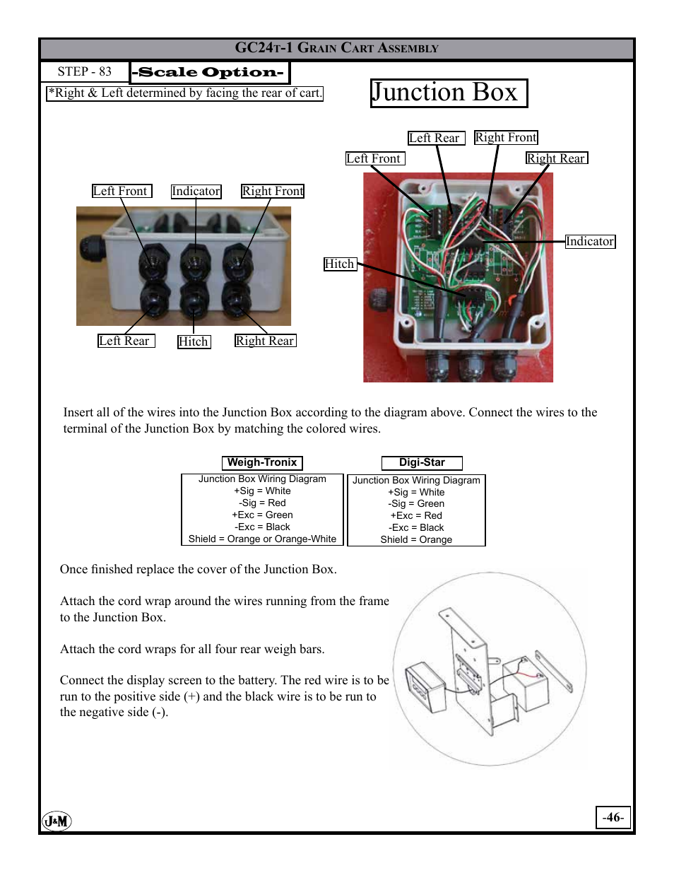 Junction box, Gc24 | J&M GC-24T Assembly User Manual | Page 46 / 52