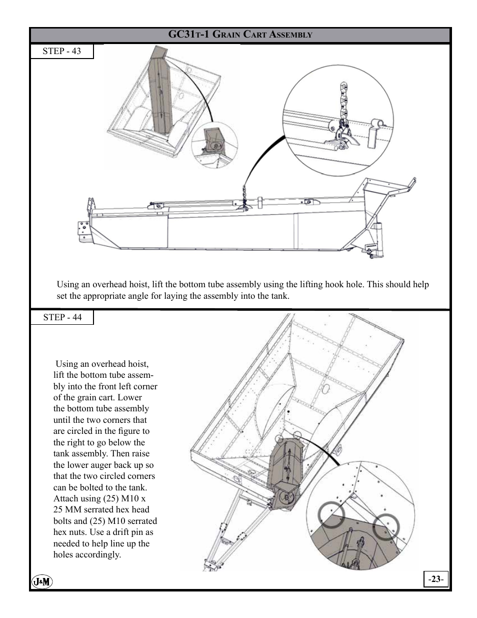 J&M GC-31T Assembly User Manual | Page 23 / 55