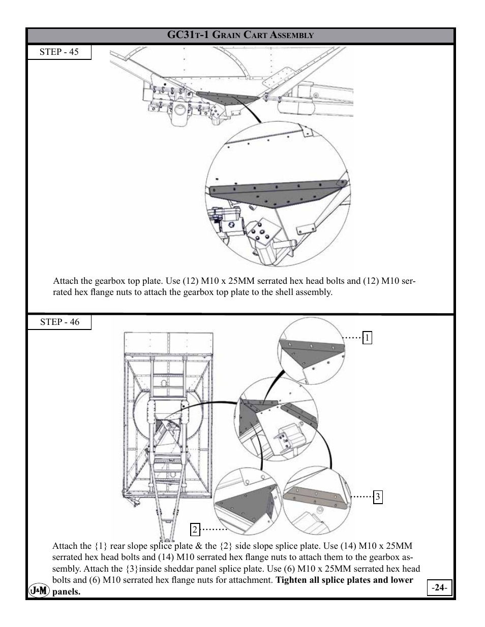 J&M GC-31T Assembly User Manual | Page 24 / 55