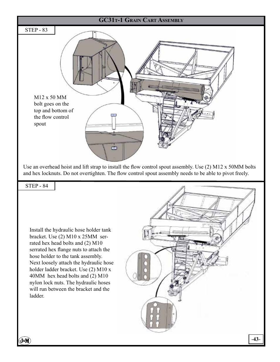 J&M GC-31T Assembly User Manual | Page 43 / 55