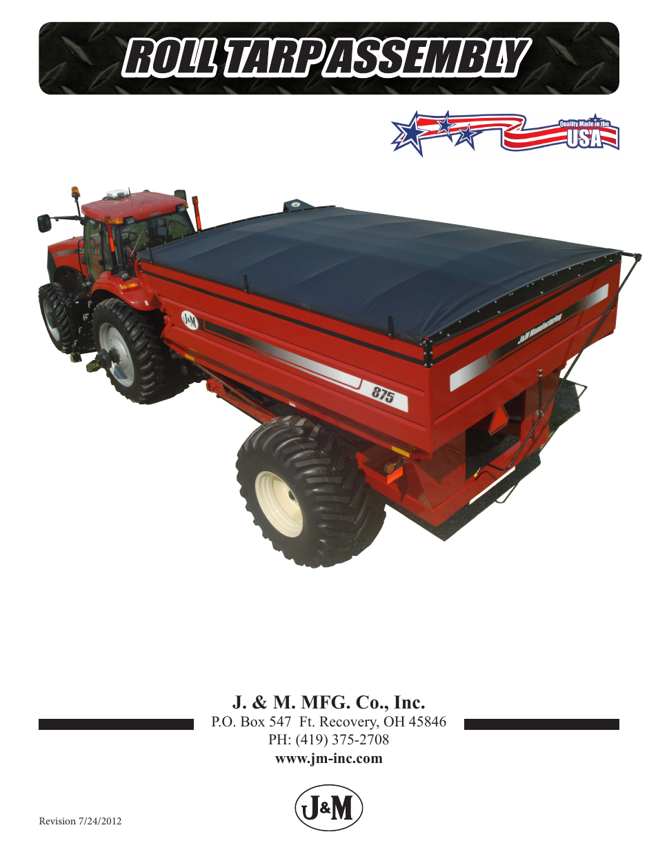 J&M Roll Tarp GRAIN CARTS (June 2011 & newer) User Manual | 17 pages