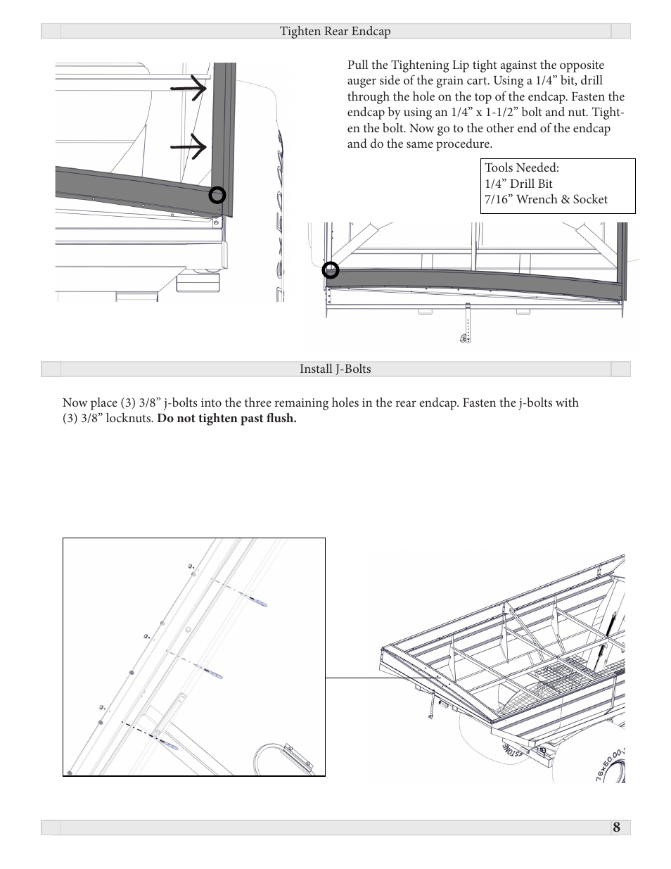 J&M Roll Tarp GRAIN CARTS (June 2011 & newer) User Manual | Page 8 / 17