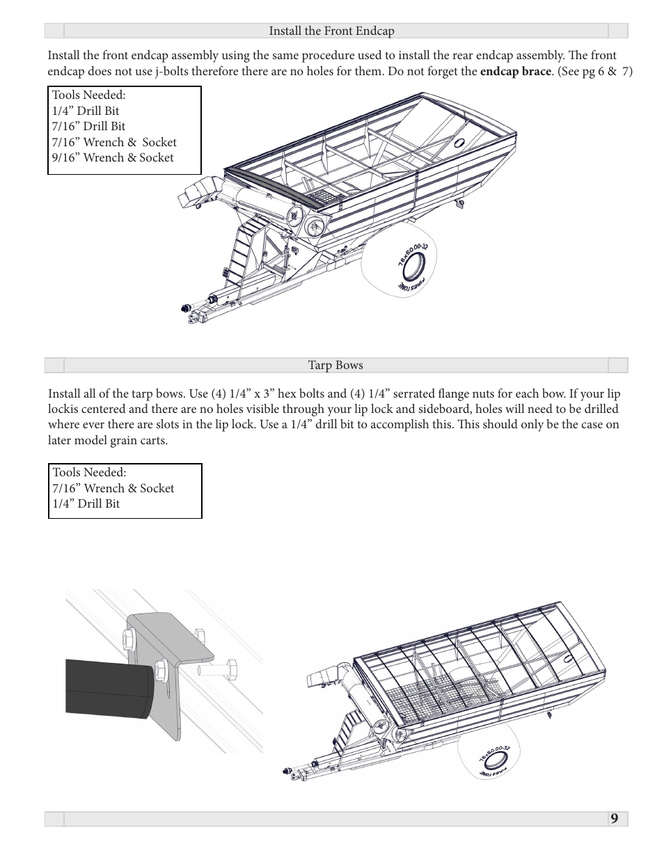 J&M Roll Tarp GRAIN CARTS (June 2011 & newer) User Manual | Page 9 / 17