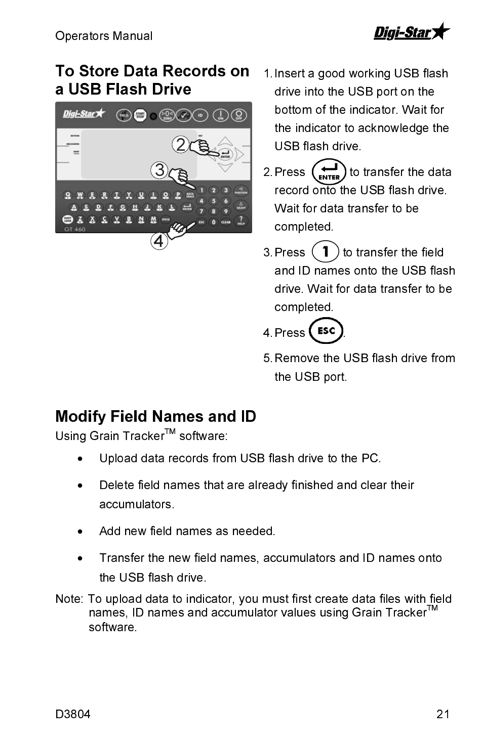 Modify field names and id | J&M GT460 User Manual | Page 21 / 31