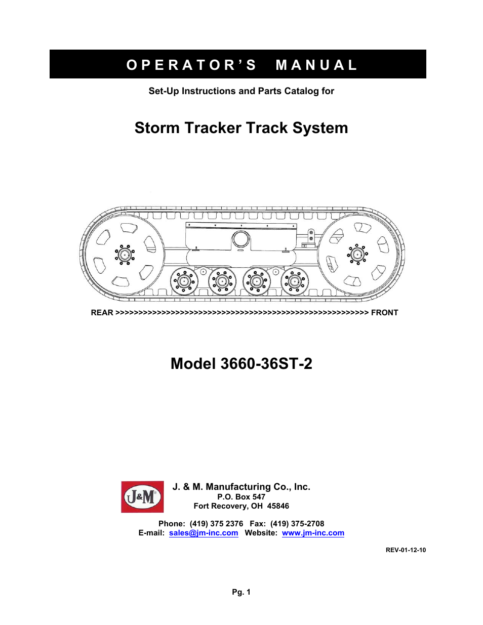 J&M Storm Tracker 2 Track system 3660-36ST-2 User Manual | 15 pages