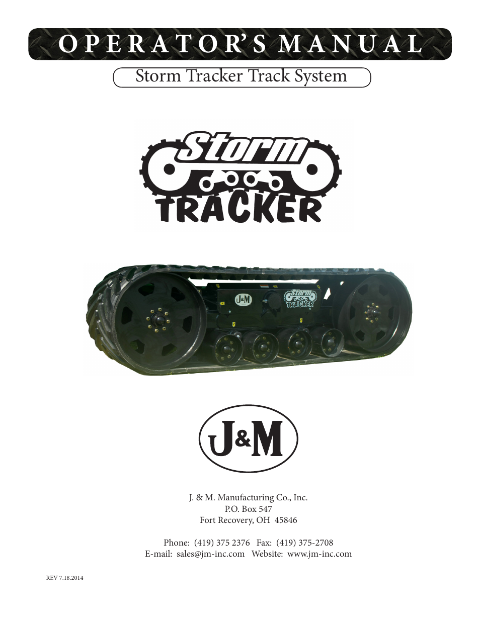 J&M Storm Tracker 2 Track system (2011 & newer) User Manual | 16 pages