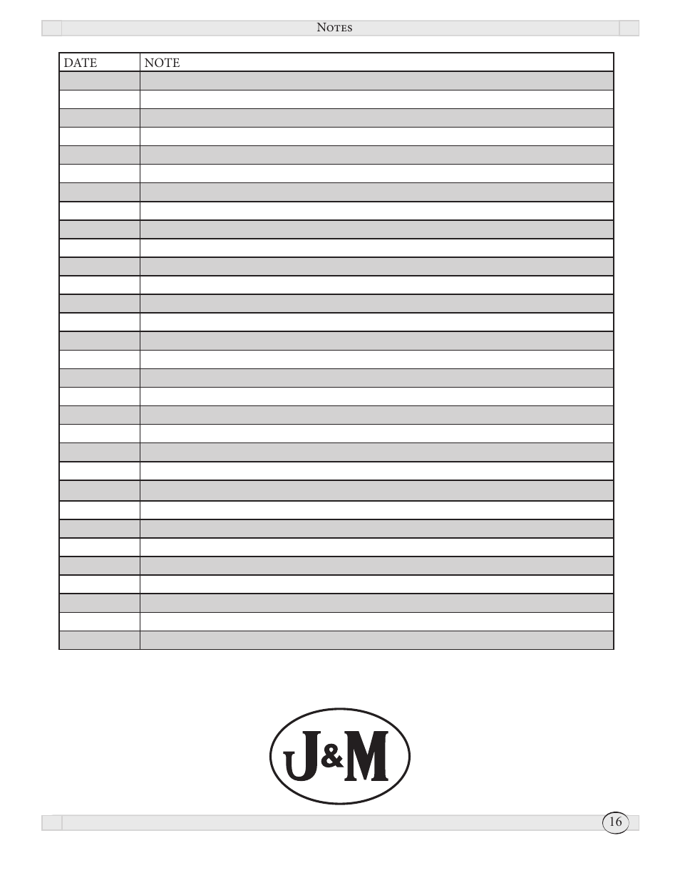 J&M Storm Tracker 2 Track system (2011 & newer) User Manual | Page 16 / 16