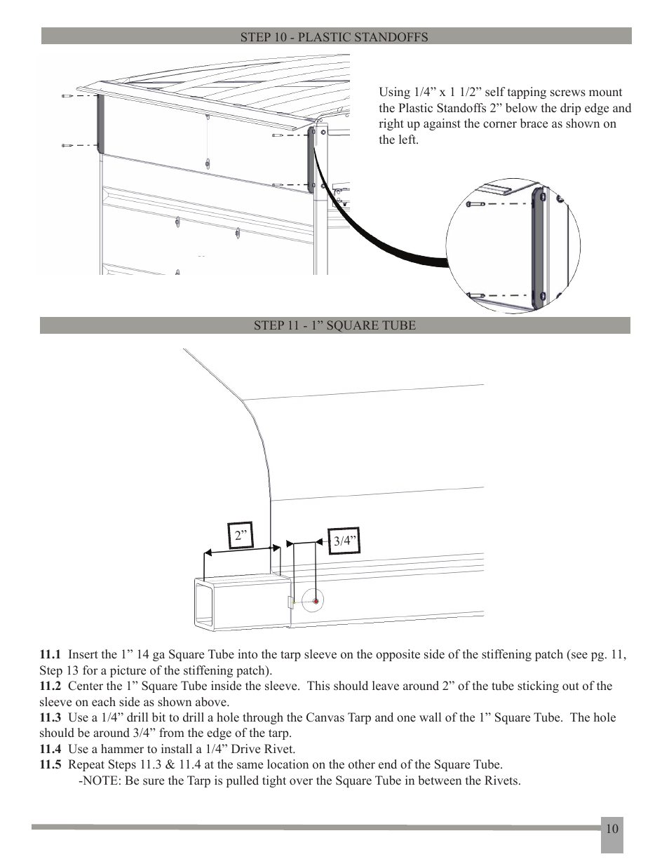 J&M Roll Tarp GRAVITY BOX (Since 2011) User Manual | Page 11 / 14