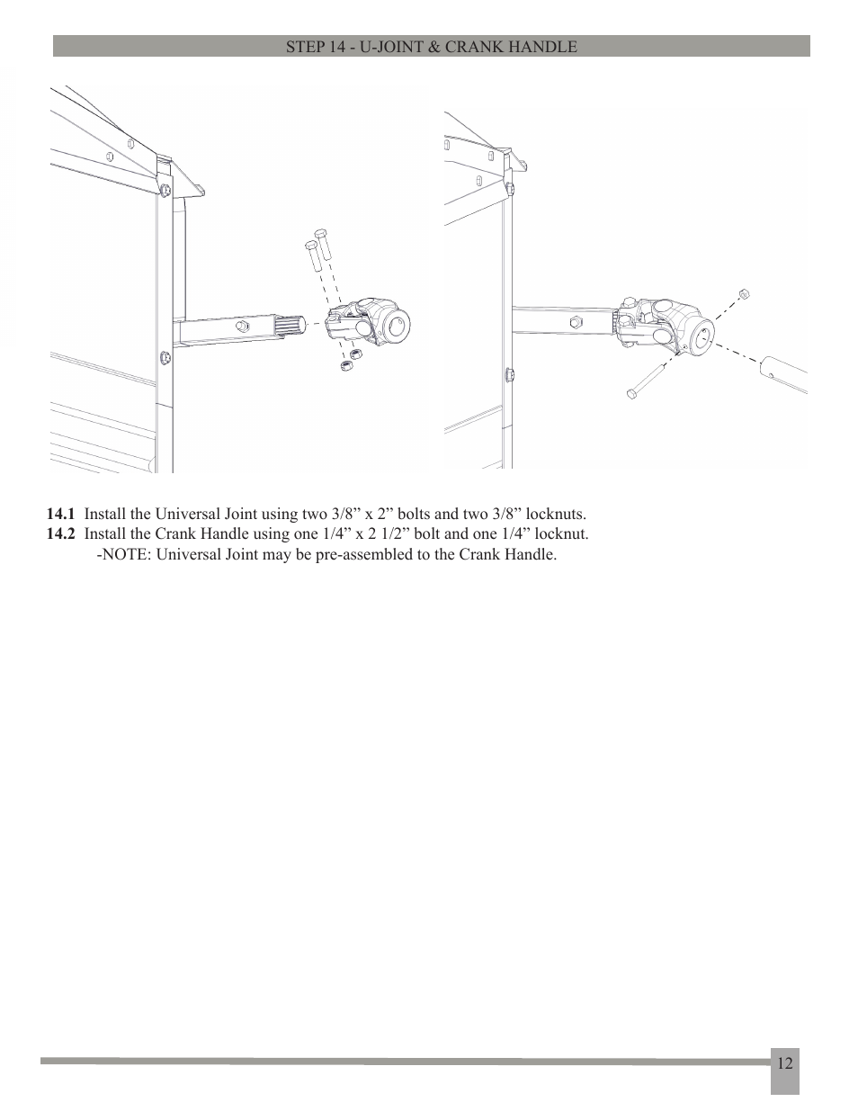 J&M Roll Tarp GRAVITY BOX (Since 2011) User Manual | Page 13 / 14