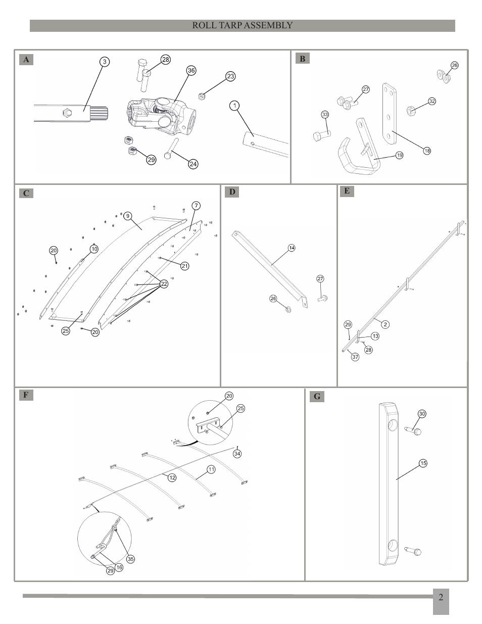 J&M Roll Tarp GRAVITY BOX (Since 2011) User Manual | Page 3 / 14