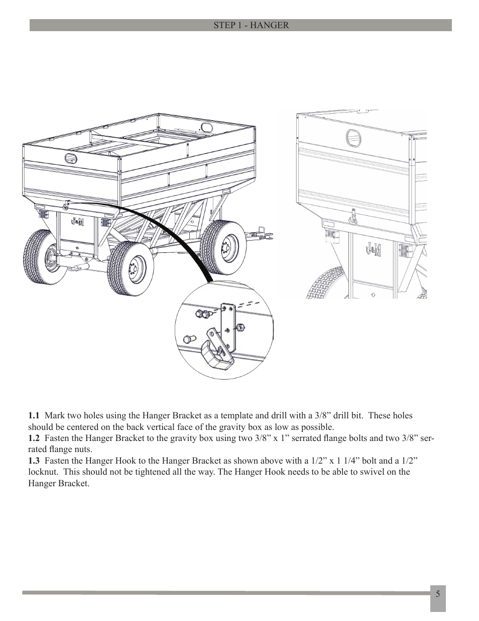 J&M Roll Tarp GRAVITY BOX (Since 2011) User Manual | Page 6 / 14