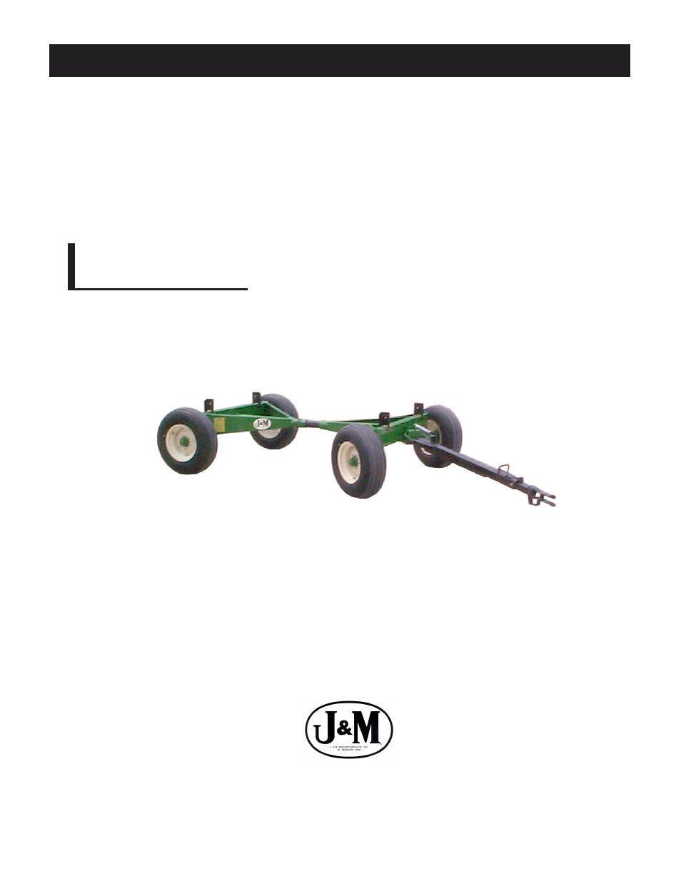 J&M 1074 Running Gear User Manual | 10 pages