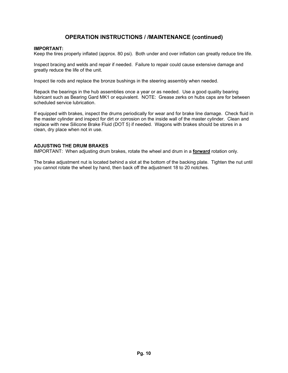 J&M 1688 Running Gear User Manual | Page 10 / 15