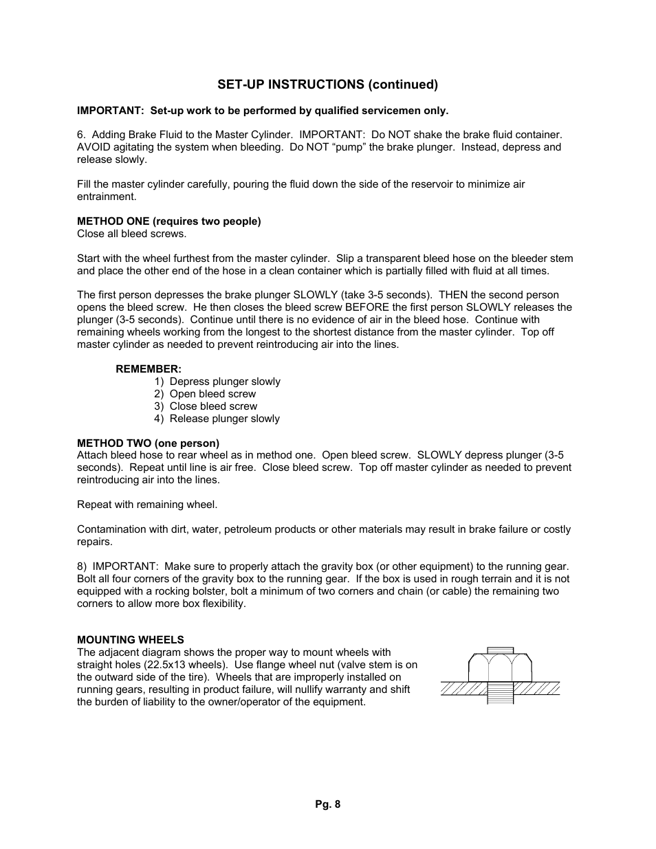 J&M 2494ST Running Gear User Manual | Page 8 / 15