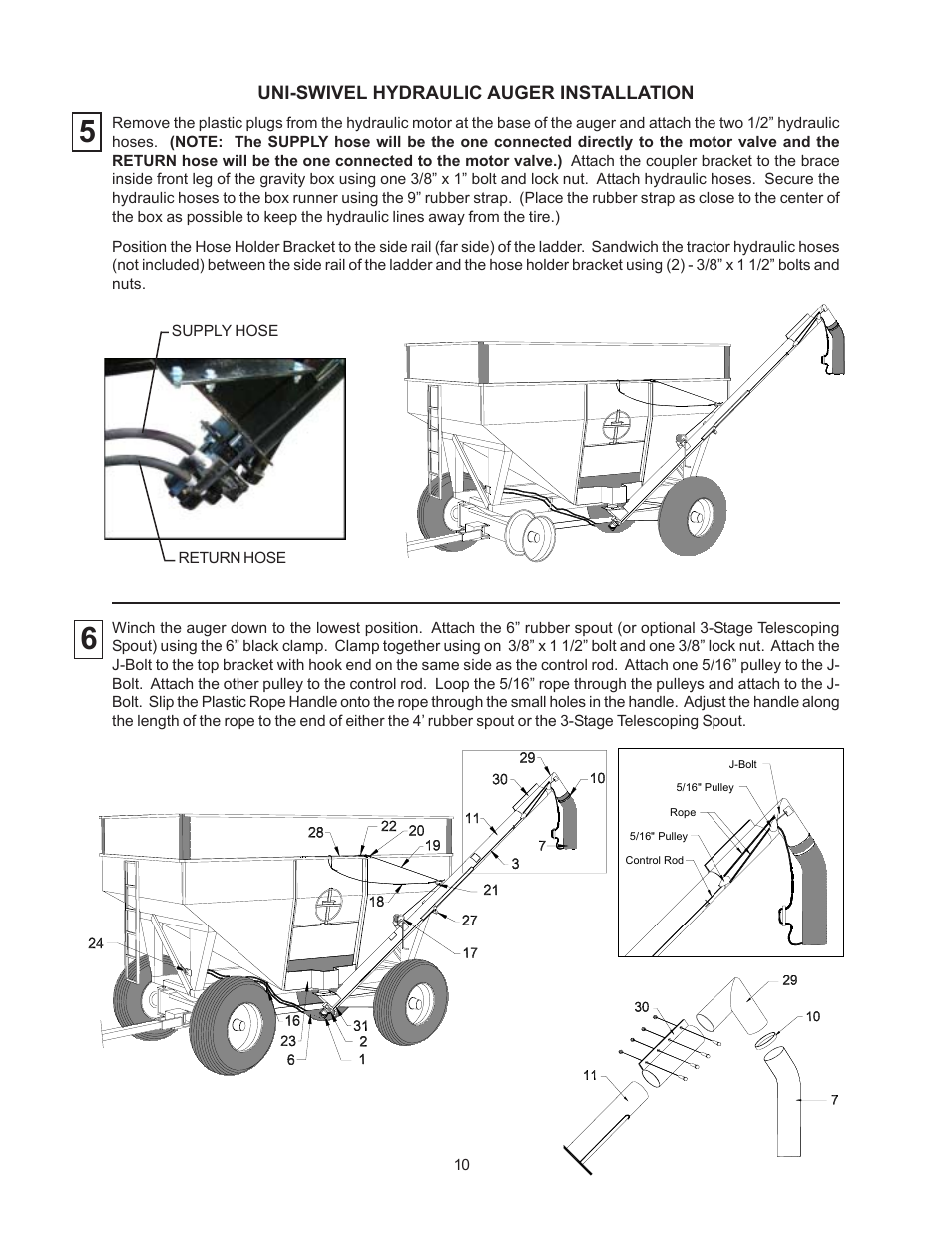 J&M Uni-Swivel Hydraulic Auger User Manual | Page 10 / 13