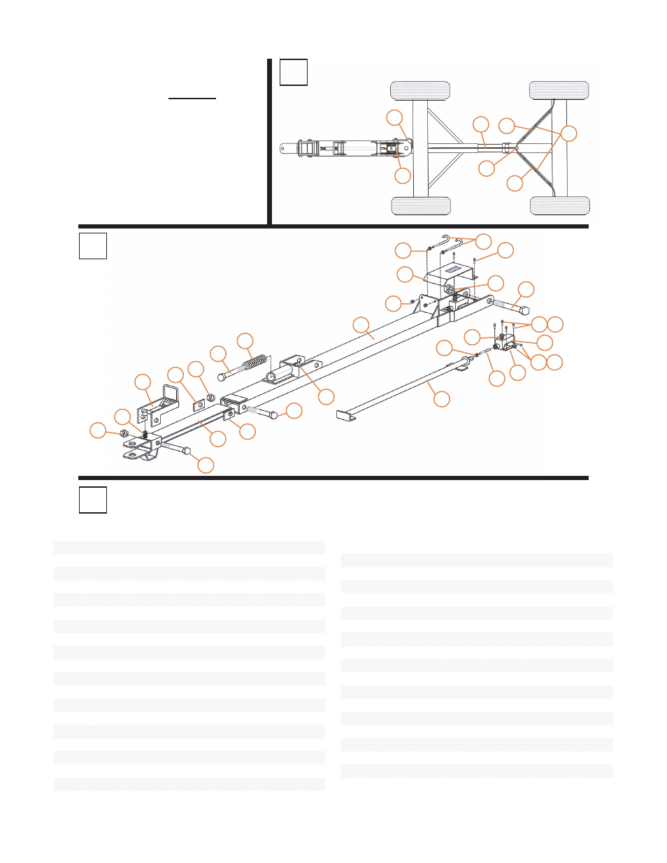 Parts list for hydraulic drum brakes, Parts list, Brake line assembly | Tongue assembly | J&M 1484 Running Gear User Manual | Page 13 / 15