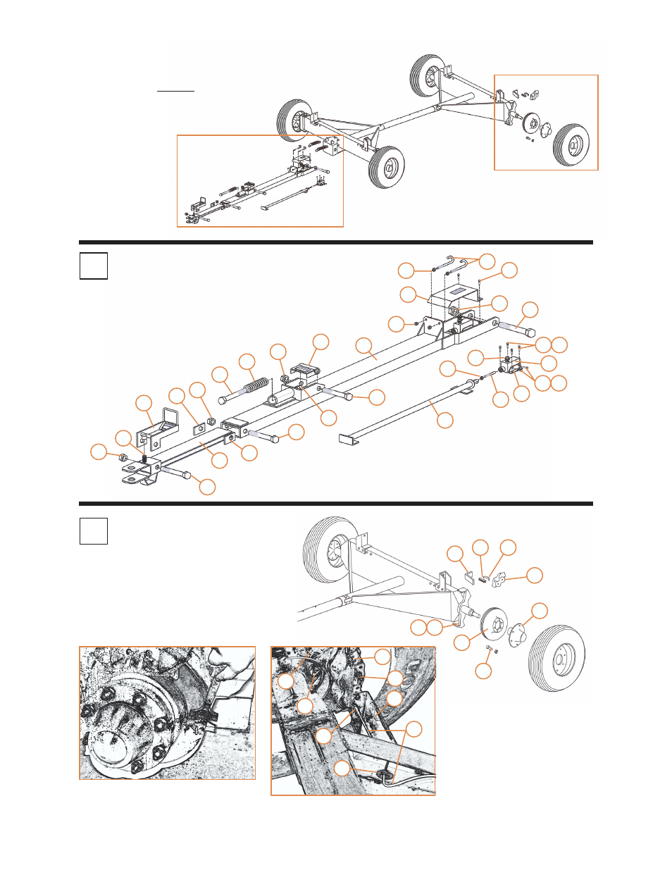 Parts list for new style hydraulic disc brakes | J&M 1592 Running Gear User Manual | Page 11 / 15