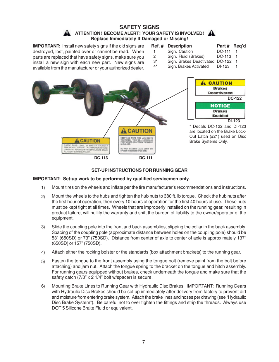 J&M 2494 Running Gear User Manual | Page 7 / 13