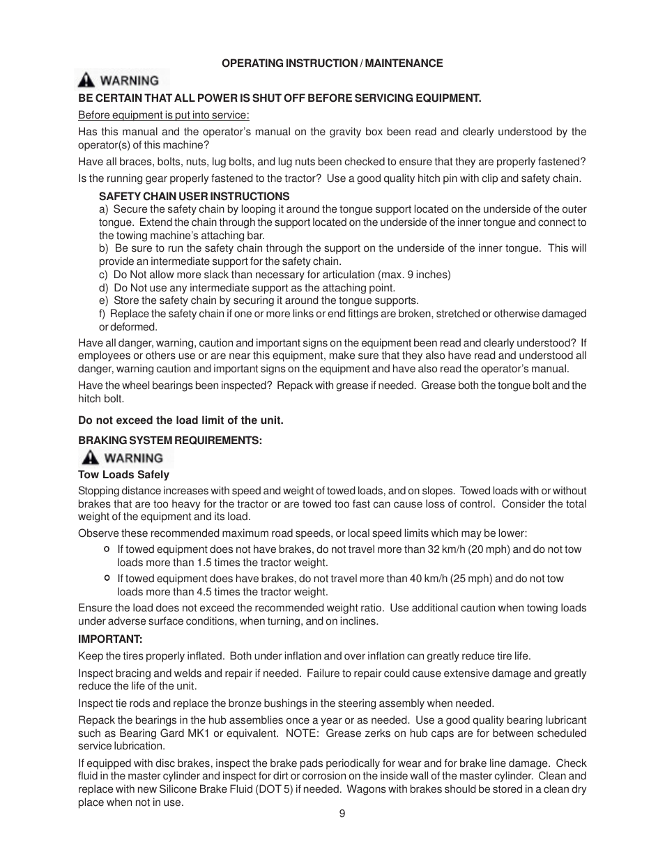 J&M 2494 Running Gear User Manual | Page 9 / 13