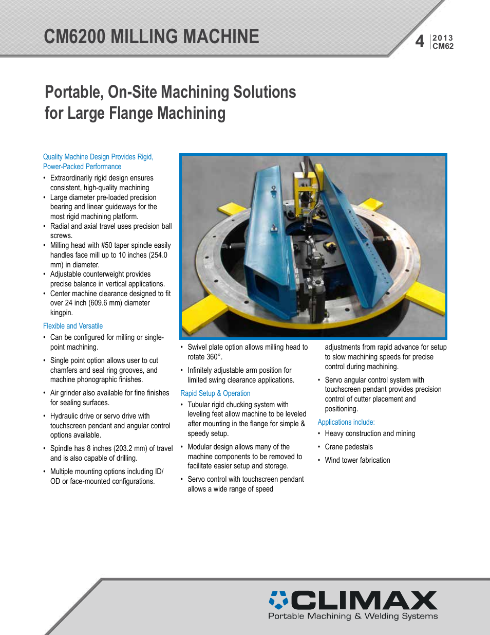 Climax CM6200 CIRCULAR MILL User Manual | 10 pages