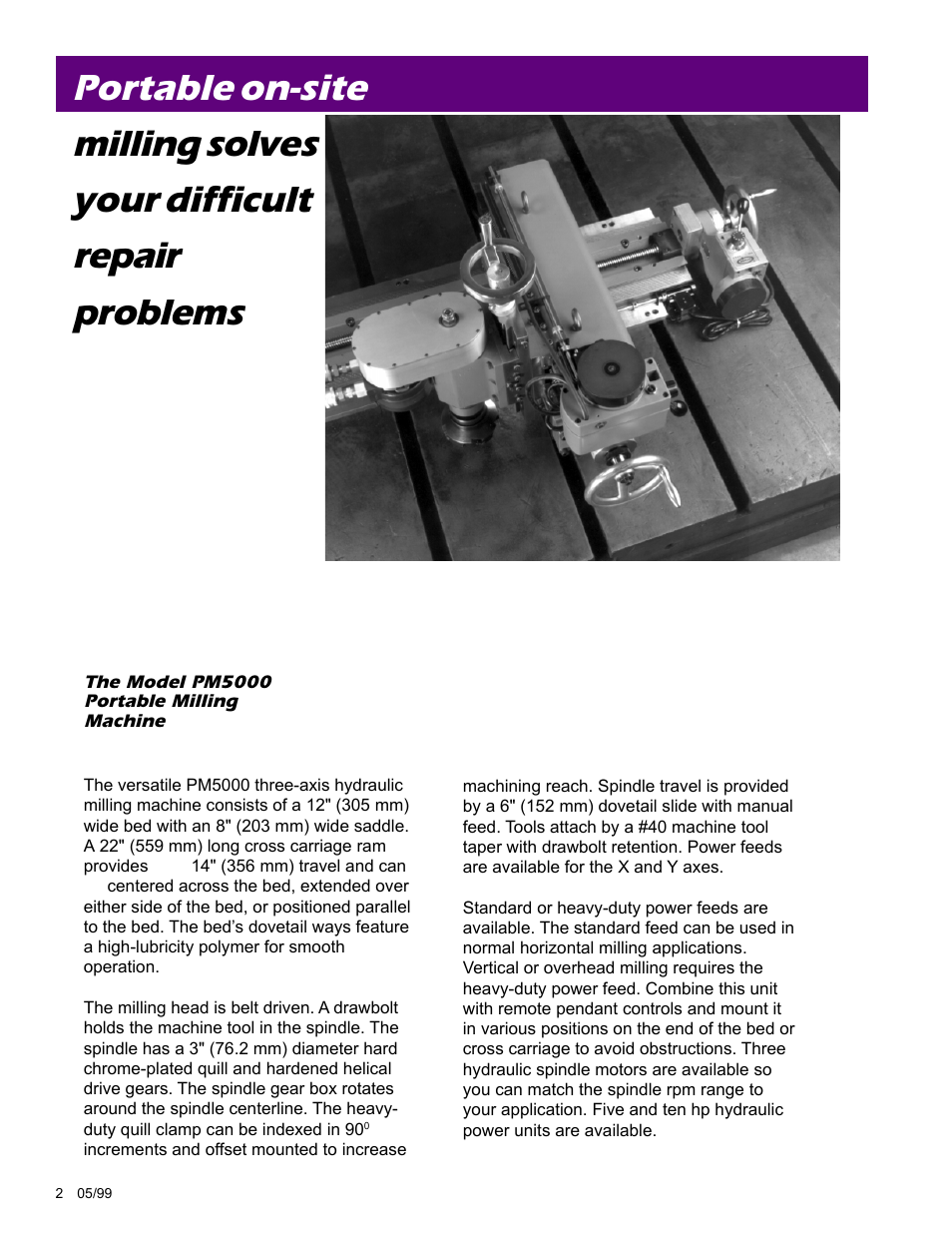 Climax LM5000 OBS Portable MILL User Manual | Page 2 / 16