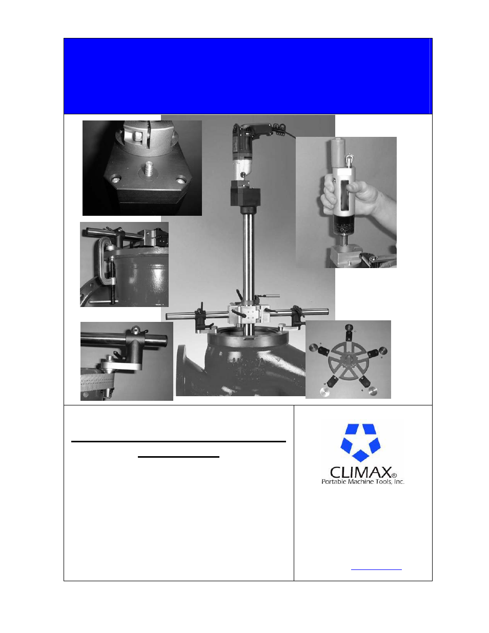 Climax VM2600 GLOBE VALVE FLAT SEAT GRINDING & LAPPING User Manual | 8 pages