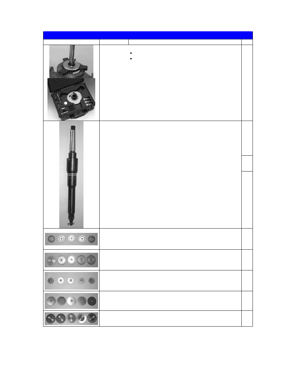 Accessories | Climax VM2600 GLOBE VALVE FLAT SEAT GRINDING & LAPPING User Manual | Page 8 / 8