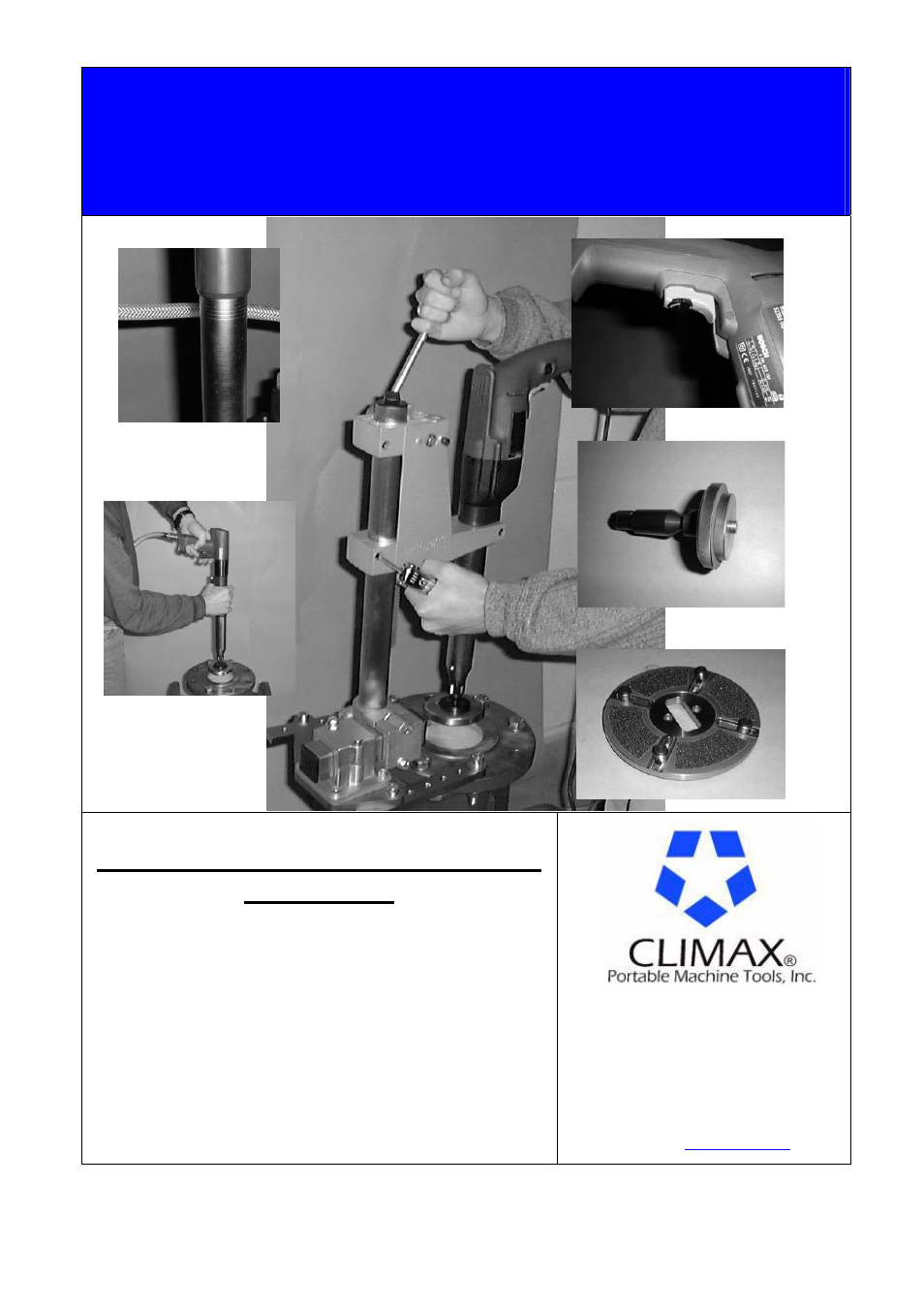 Climax VM2150SV GLOBE/SAFETY VALVE GRINDING & LAPPING User Manual | 9 pages