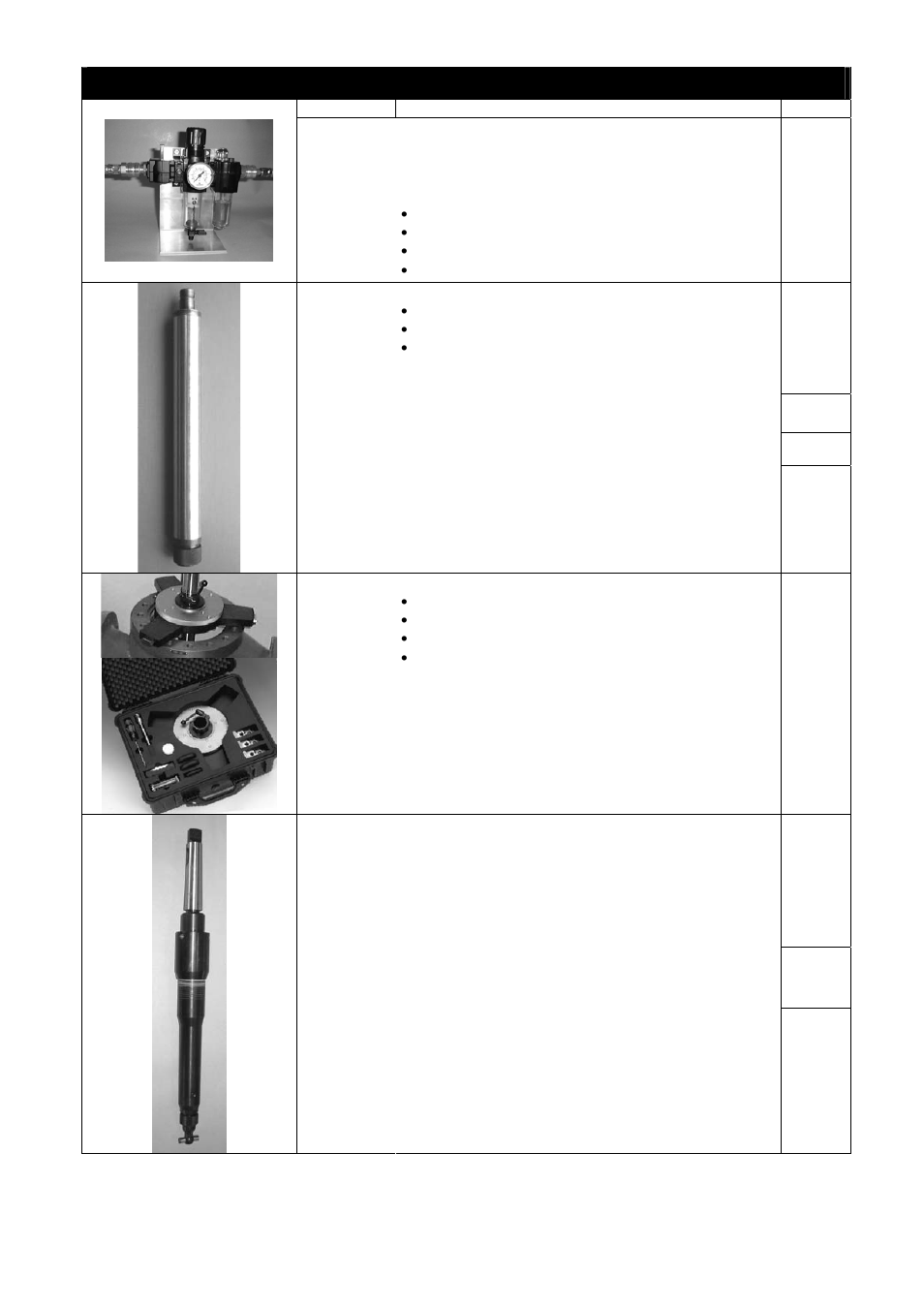 Accessories | Climax VM2150SV GLOBE/SAFETY VALVE GRINDING & LAPPING User Manual | Page 8 / 9