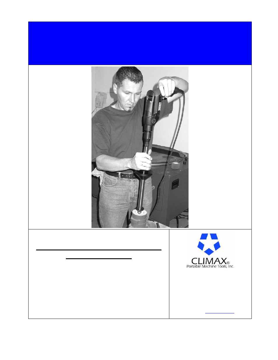 Climax VM2150C GLOBE/SAFETY VALVE GRINDING & LAPPING User Manual | 6 pages