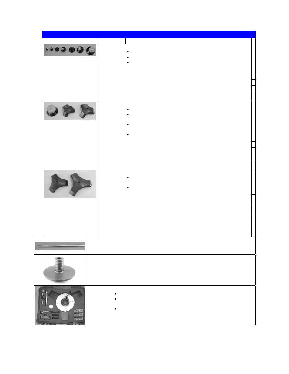 Tooling and accessories | Climax VM2150C GLOBE/SAFETY VALVE GRINDING & LAPPING User Manual | Page 6 / 6