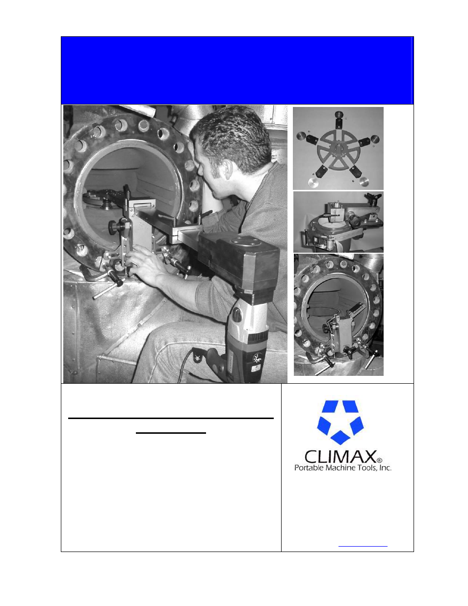 Climax VM1600 GATE VALVE GRINDING & LAPPING User Manual | 10 pages