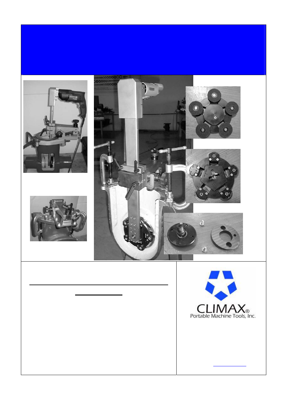 Climax VM1200 GATE VALVE GRINDING & LAPPING User Manual | 9 pages