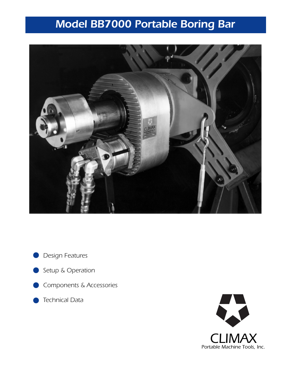 Climax BB7000 PORTABLE LINE BORING MACHINE User Manual | 12 pages