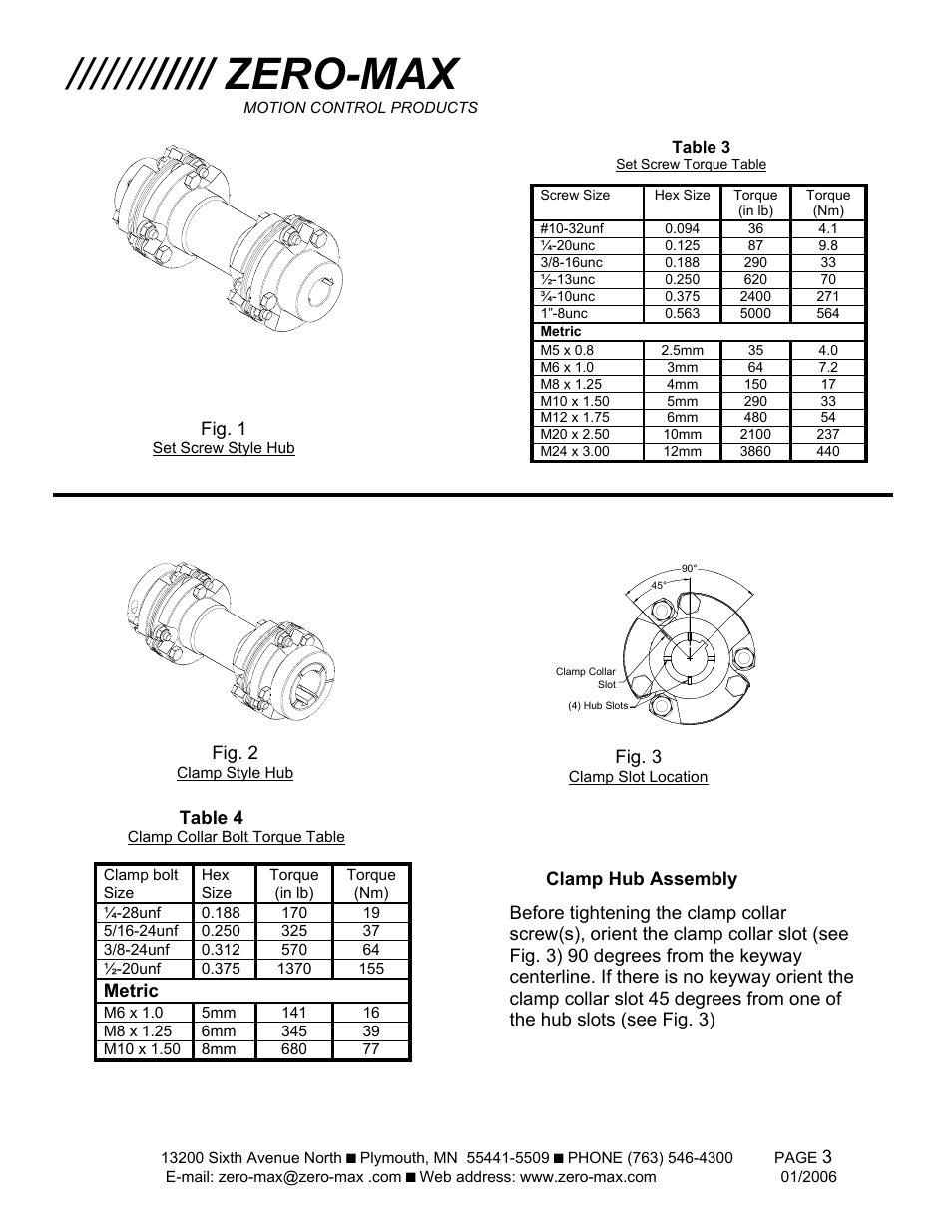 Zero-max | Zero-Max 6F/6S Composite Disc Couplings User Manual | Page 3 / 4