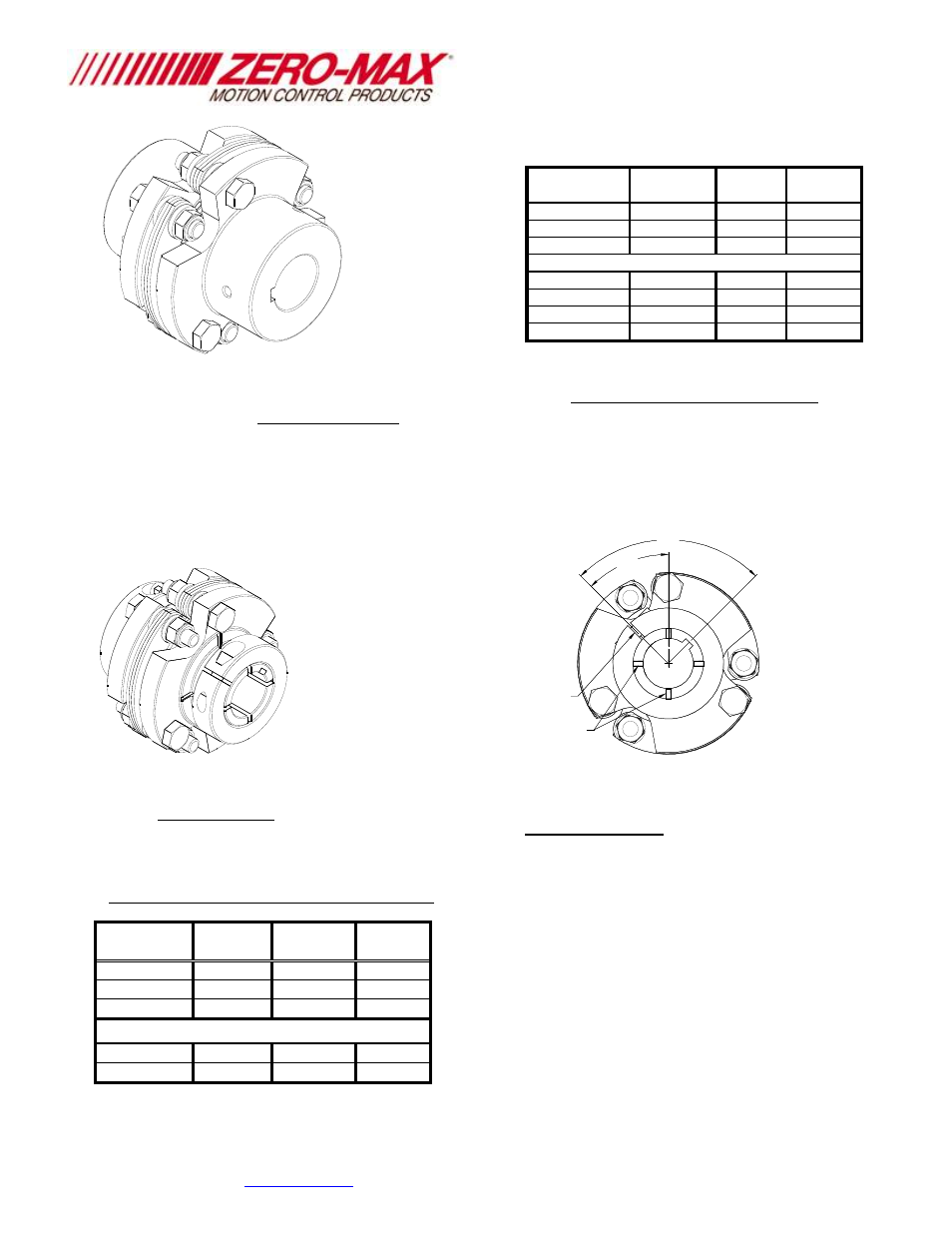 Zero-Max Stainless Steel Single flex six bolt Composite Disc Couplings User Manual | Page 3 / 4