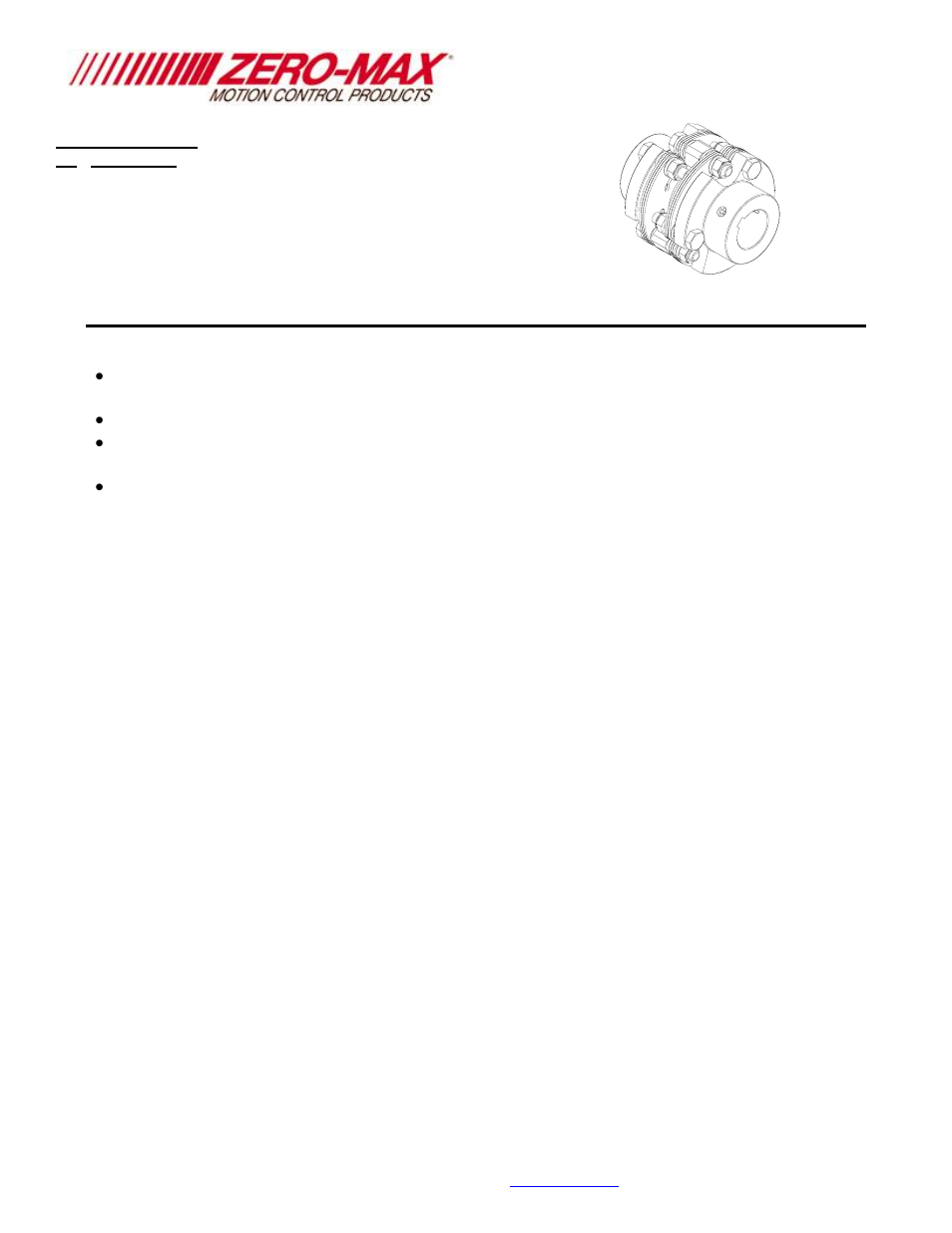 Zero-Max Aluminum Double Flex Six Bolt Composite Disc Couplings User Manual | 4 pages