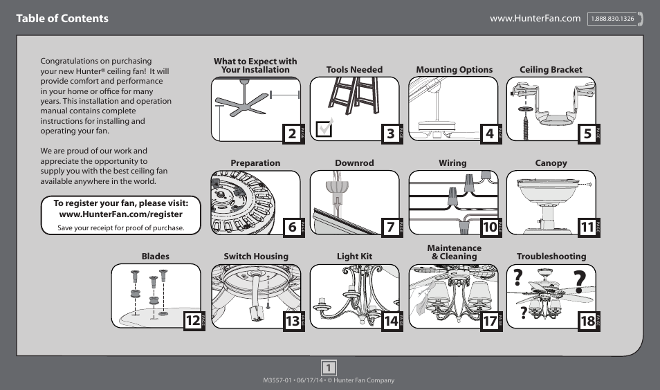 Hunter 53095 54 Cortland User Manual | 18 pages