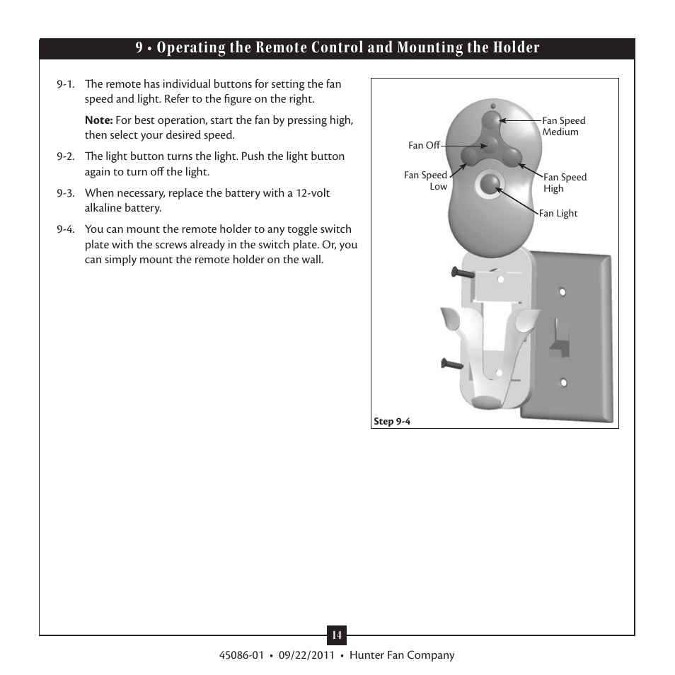 Hunter 28789 64 Torrence User Manual | Page 14 / 16