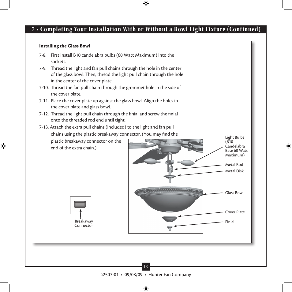 Hunter 21575 52 Auberge User Manual | Page 13 / 16