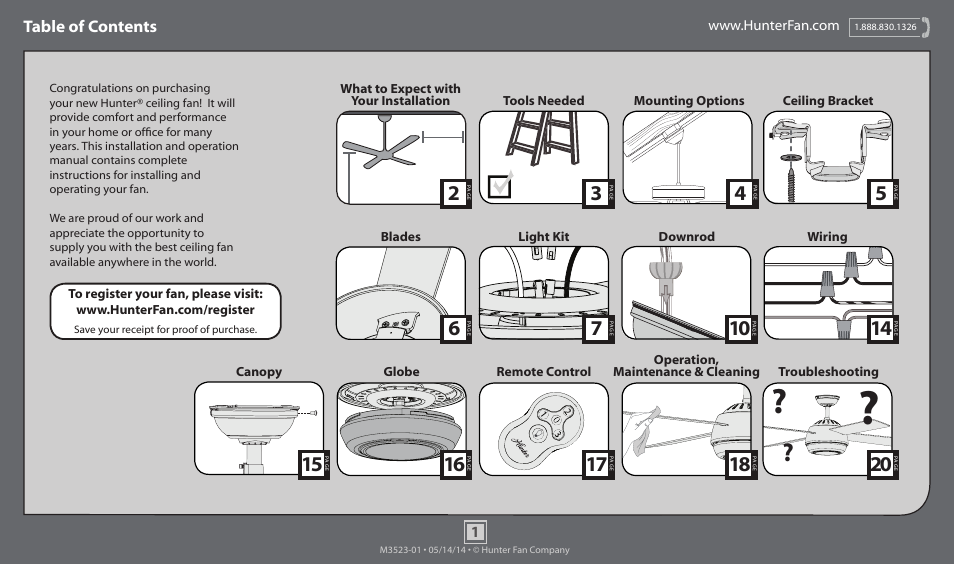 Hunter 59035 52 Arvada User Manual | 20 pages