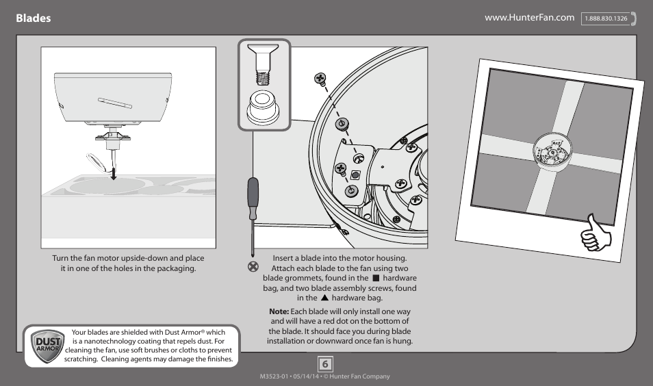 Blades | Hunter 59035 52 Arvada User Manual | Page 6 / 20