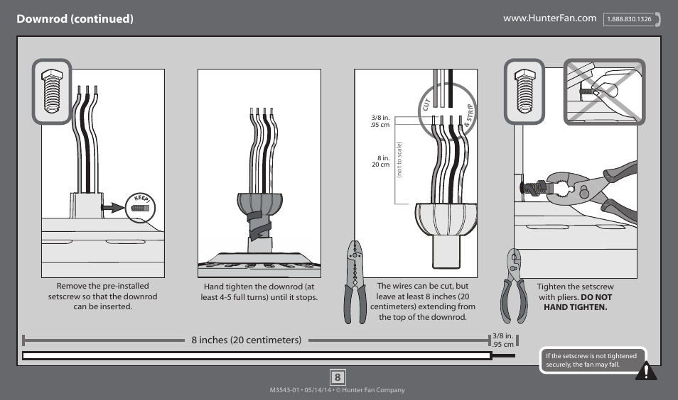 Downrod (continued) | Hunter 53214 54 Granville User Manual | Page 8 / 21