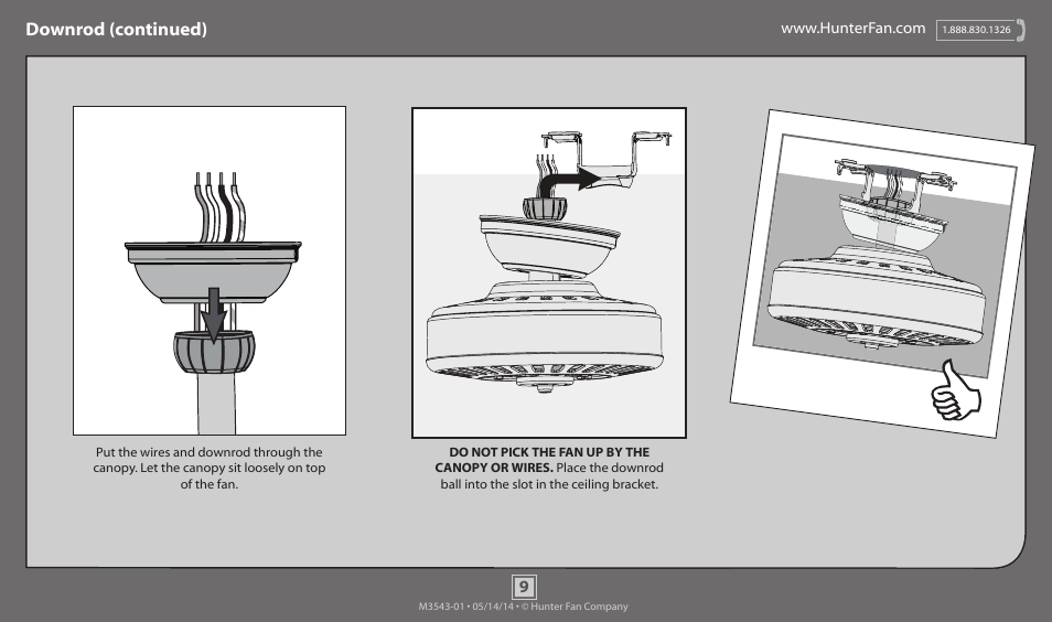 Downrod (continued) | Hunter 53214 54 Granville User Manual | Page 9 / 21