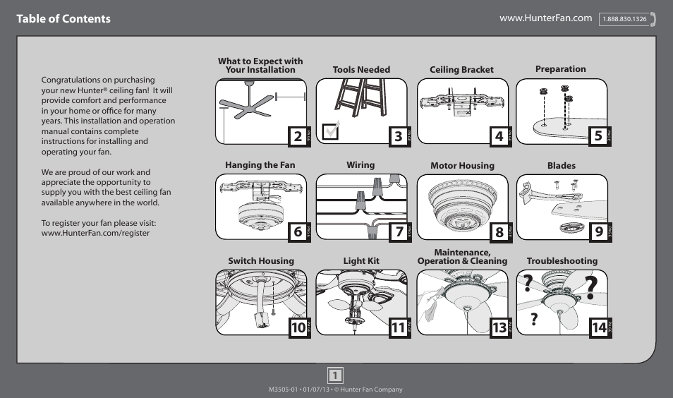 Hunter 53207 52 Avignon User Manual | 14 pages