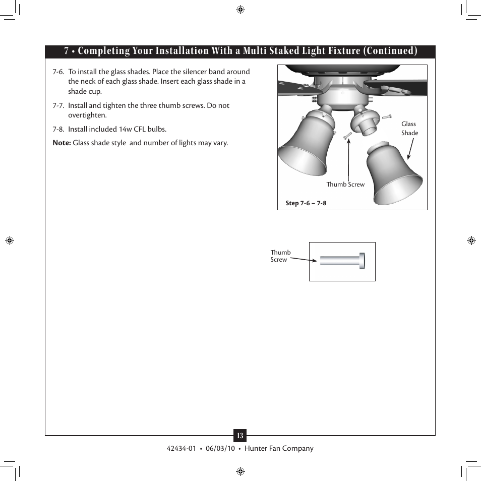 Hunter 25820 52 Augusta User Manual | Page 13 / 15