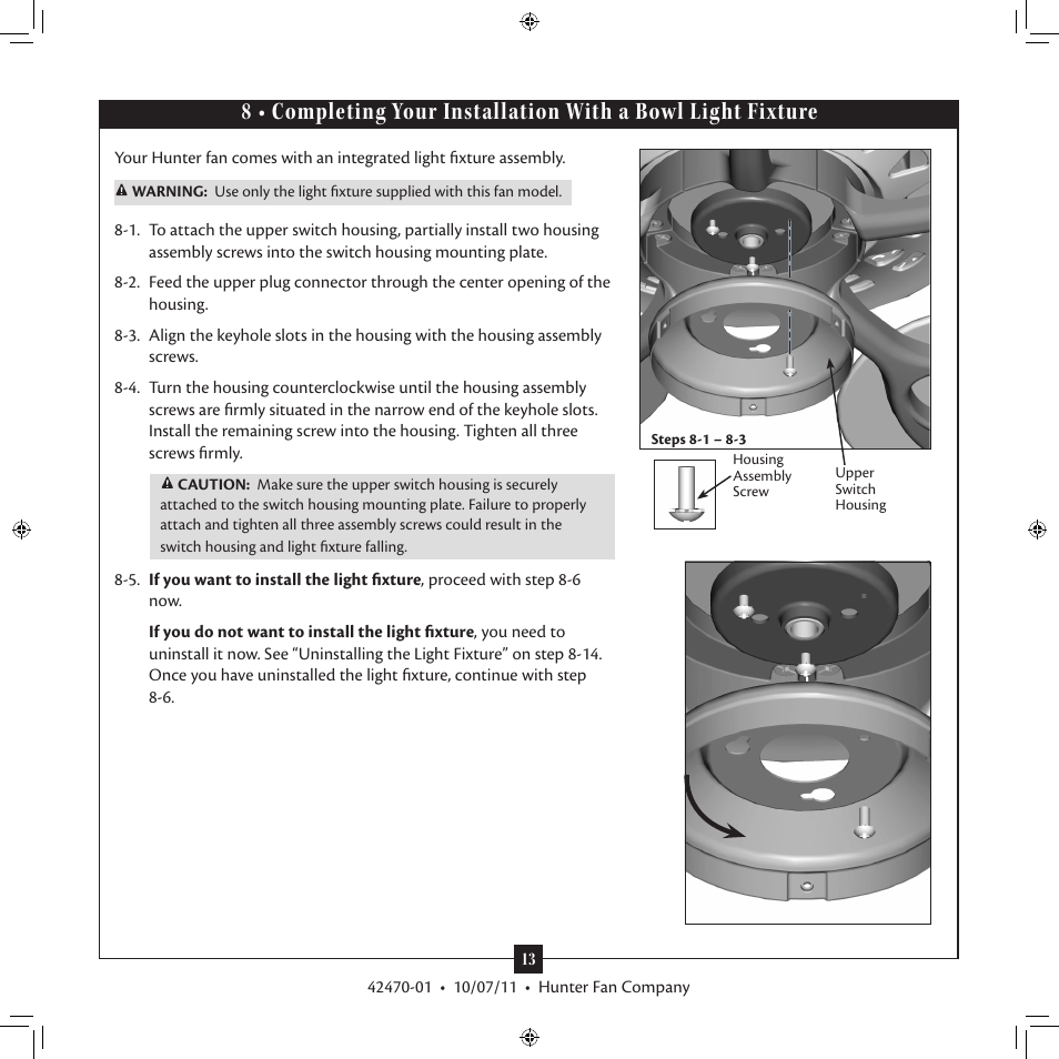 Hunter 28752 52 Conlee User Manual | Page 13 / 18