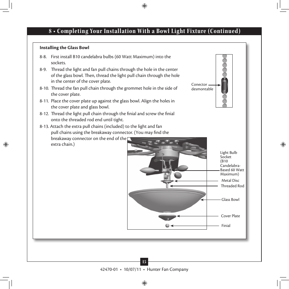 Hunter 28752 52 Conlee User Manual | Page 15 / 18